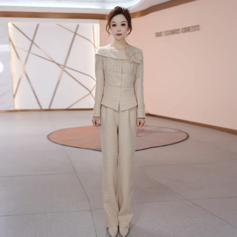 【两件套】春季时尚修身气质洋气休闲收腰显瘦减龄宽松百搭女装套裤