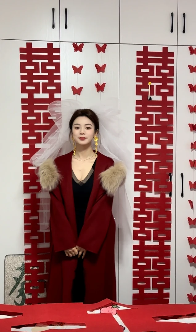 【雪后初霁】慵懒风狐狸毛领双面羊毛大衣网红时尚气质款长款L