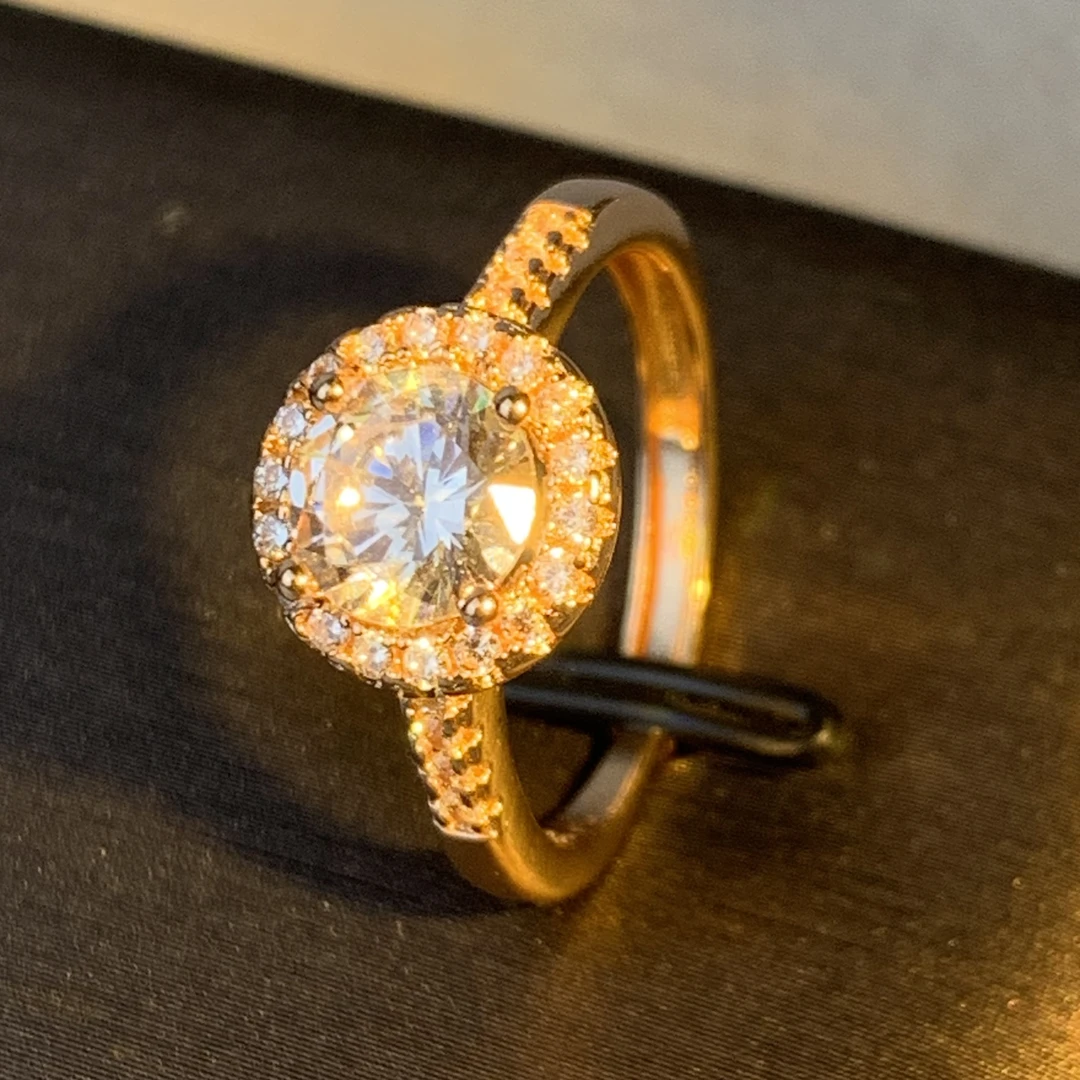 6158【戒指】轻奢精品金色女士戒指赠礼盒