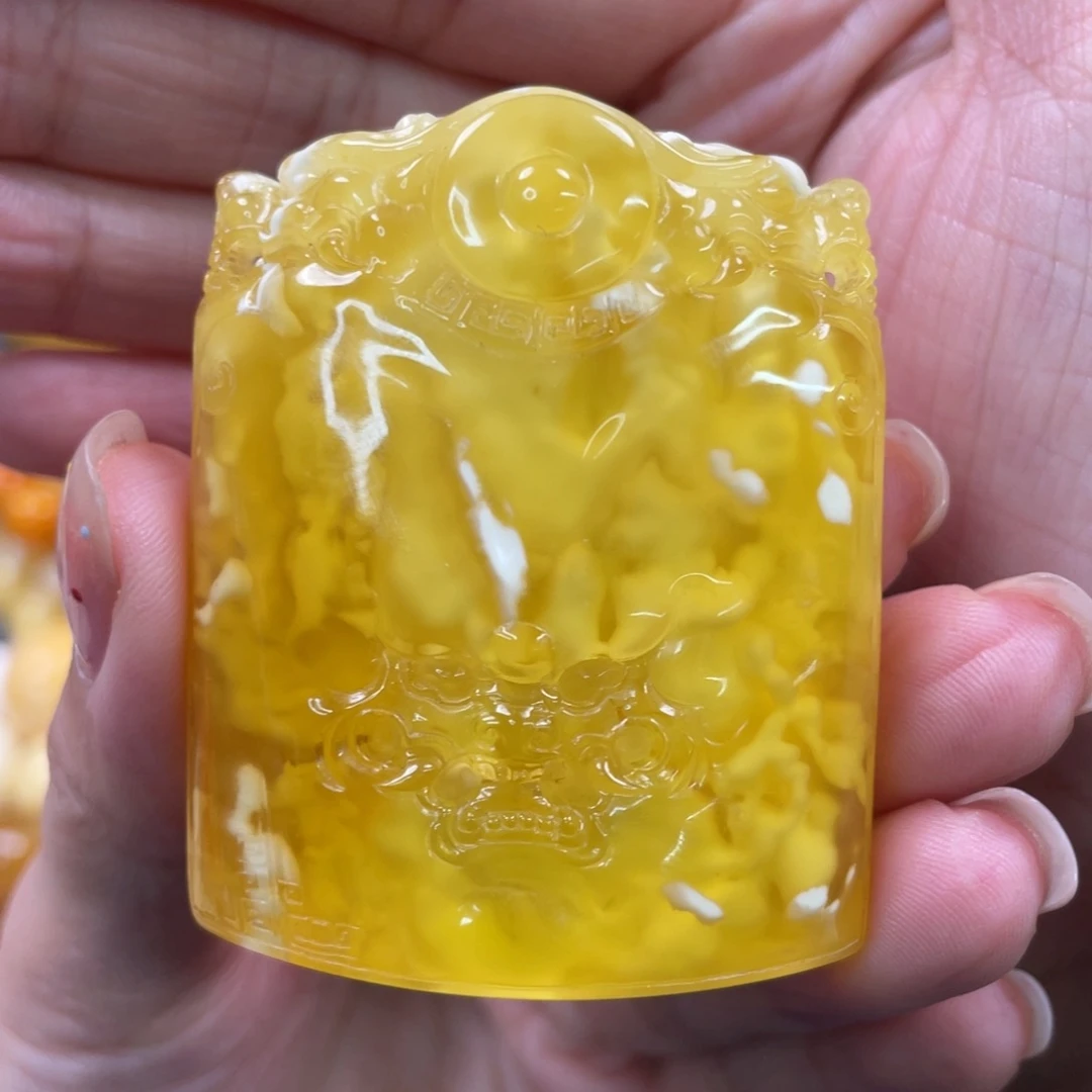 裸石蜜蜡未镶嵌琥珀蜜蜡牌子吊坠