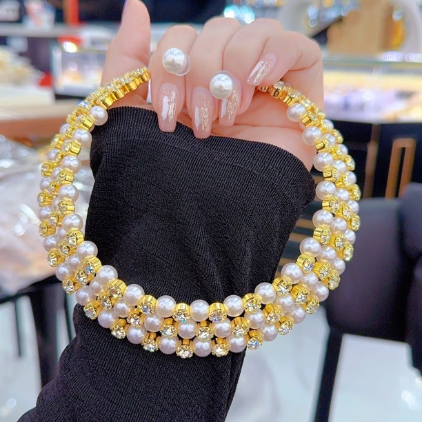 铜合金项链 爱纳扎尔新款0413001不易掉色时尚百搭欧美金色三件套