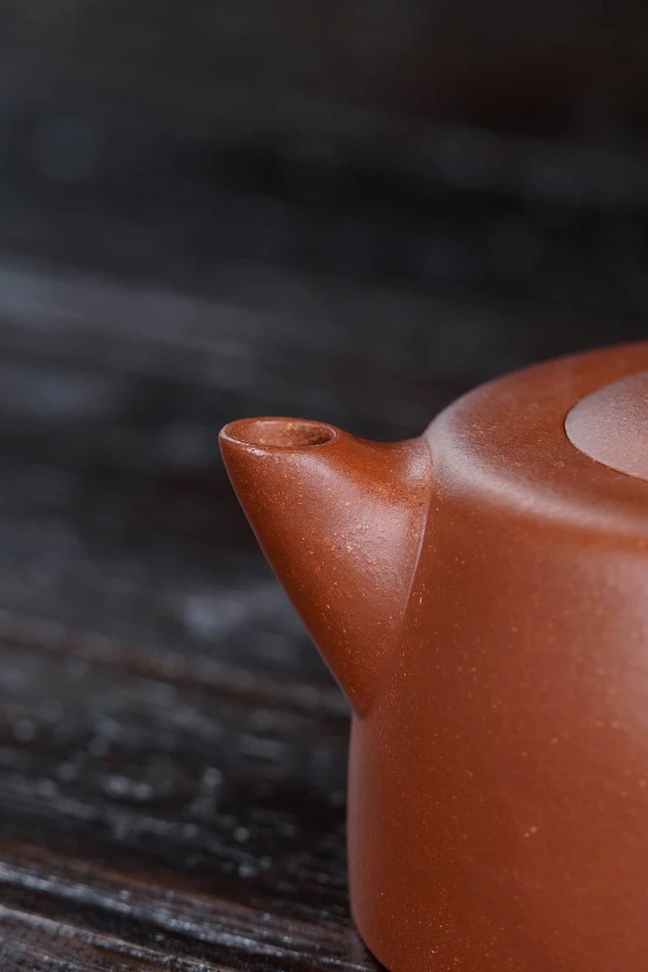 天际壶造型330cc红降坡手工泡茶紫砂壶