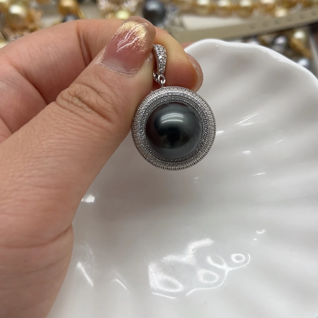 银S925镶嵌海水珍珠戒指