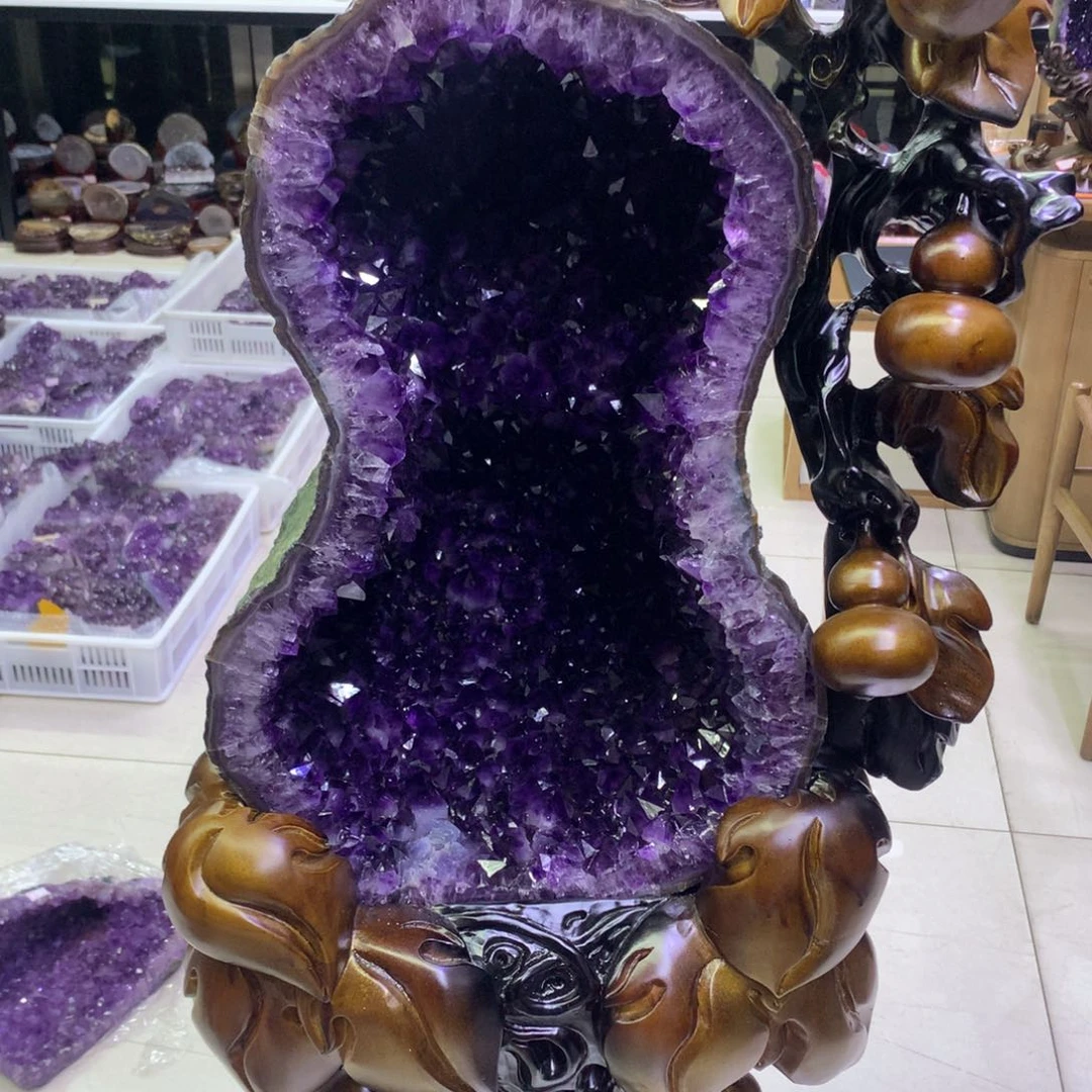 水晶摆件未镶嵌用****4紫晶