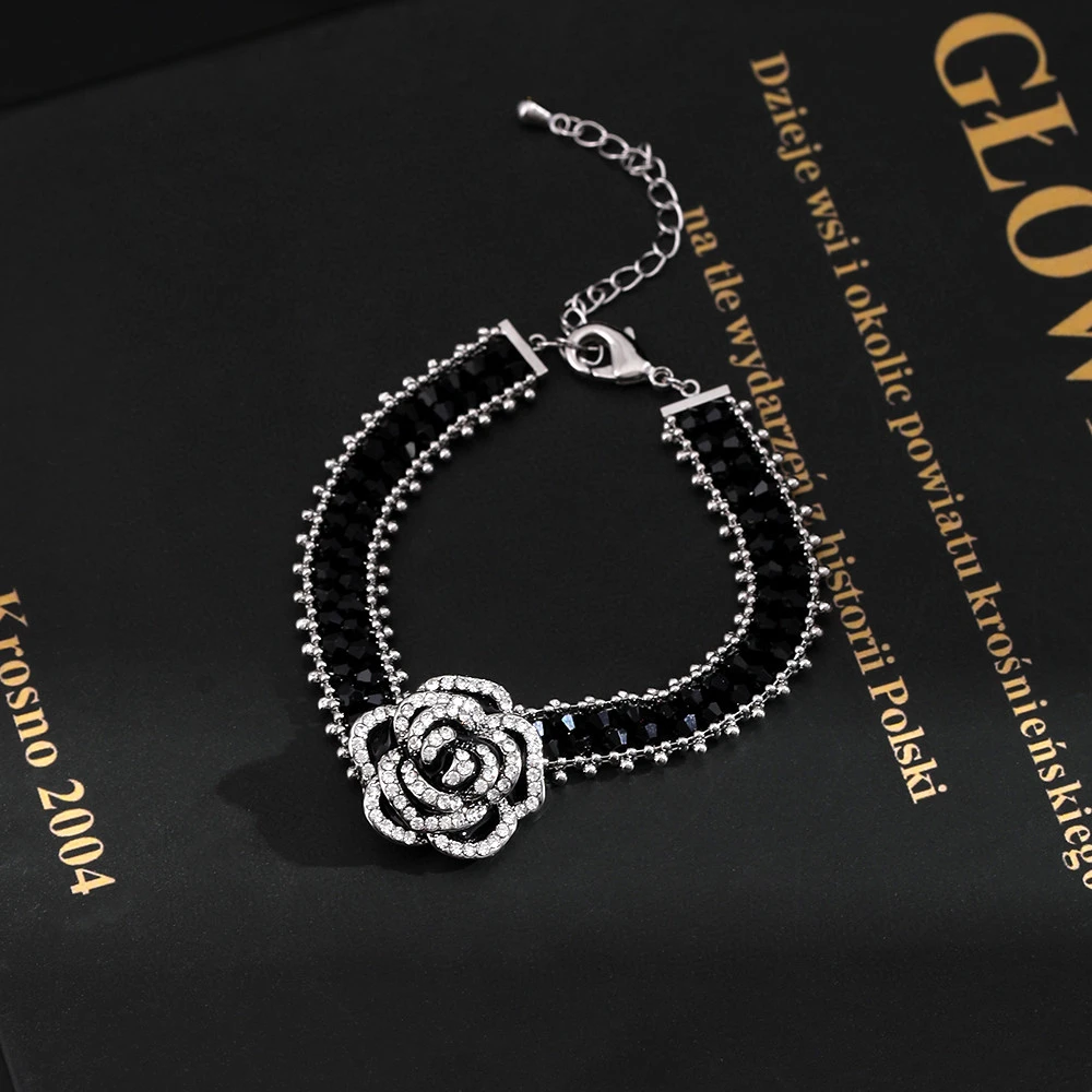 铜合金手链 《货号6371-》XN欧美重工山茶花手链