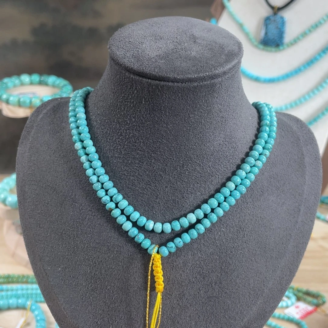 绿松石未镶嵌套链4+老型108