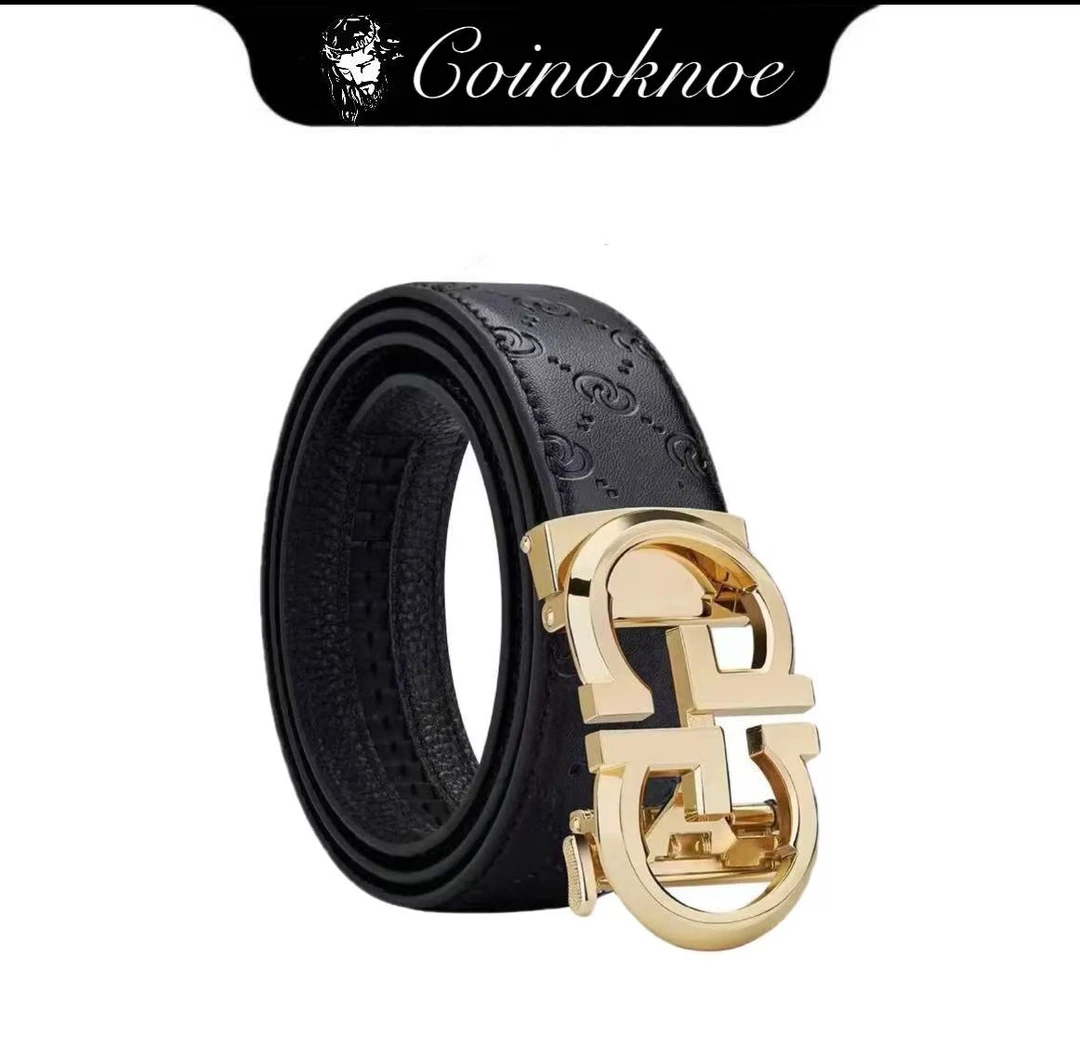 商务休闲皮带男士2025男款金色G私人限定合金扣头裤腰带