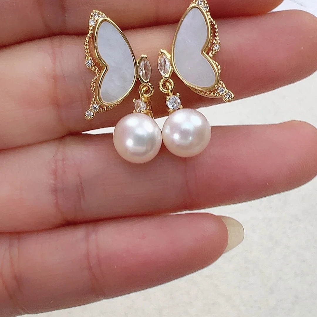 淡水珍珠耳饰未镶嵌