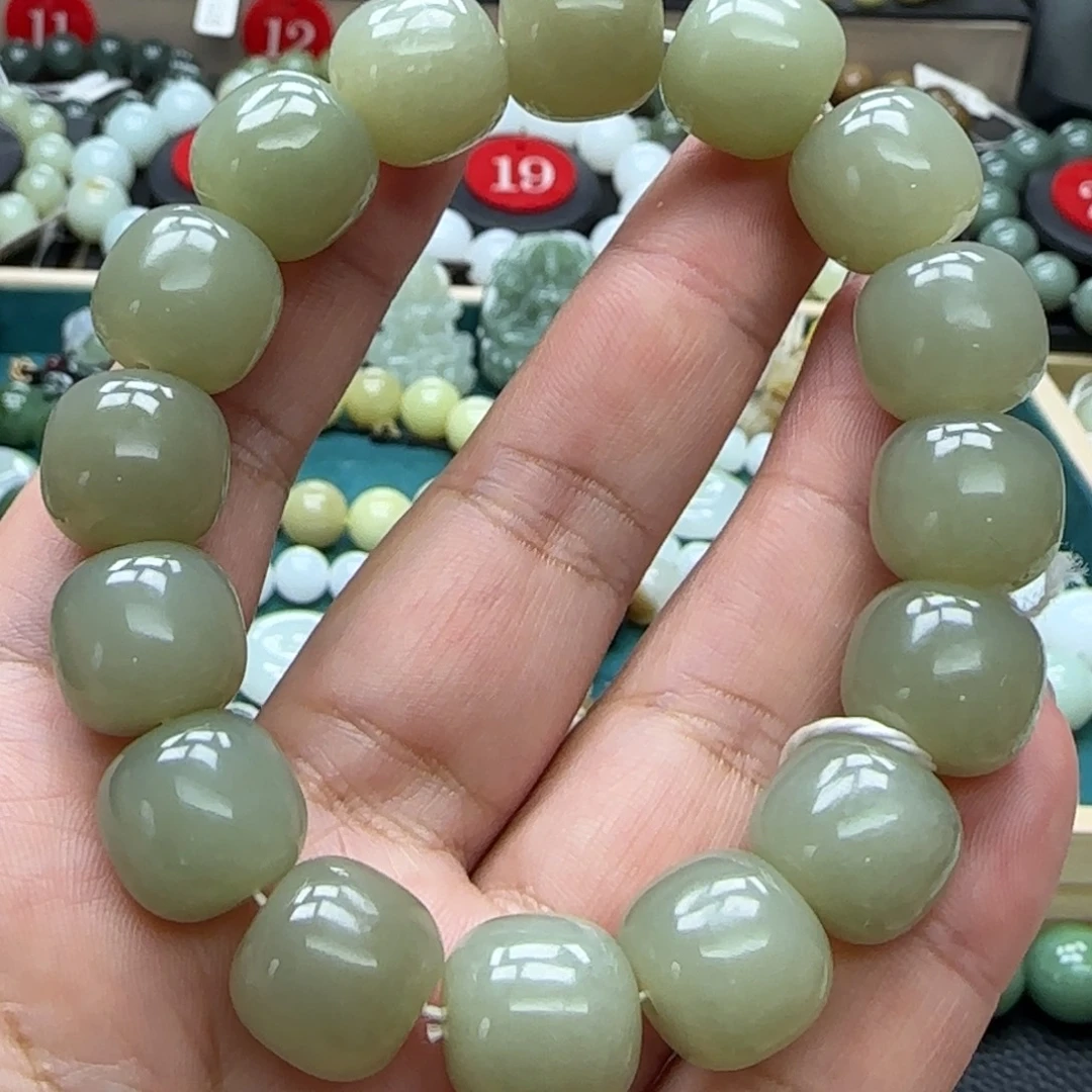 和田玉未镶嵌手链14