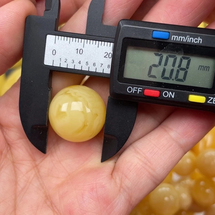 裸石蜜蜡未镶嵌浪**生蜜蜡圆珠