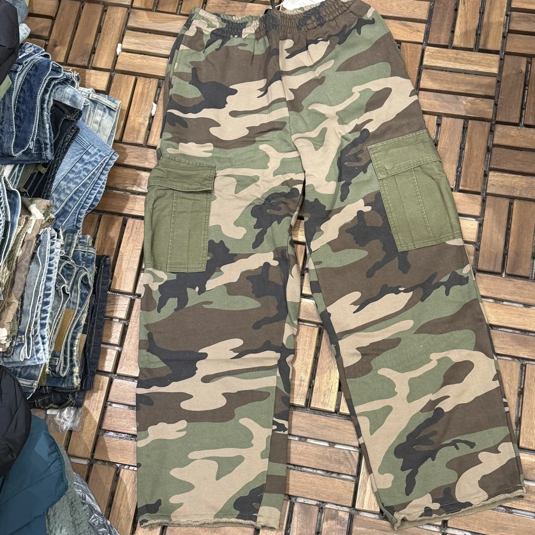 【一条可以过冬】加绒加厚迷彩裤直筒多口袋保暖卫裤长裤