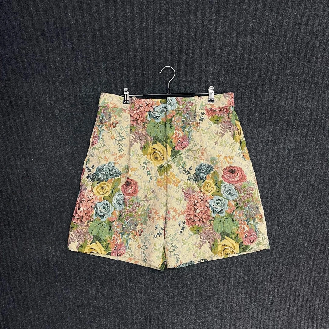 全新未使用 LouisVuitton/路易威登 花卉满印直筒短裤/尺码42