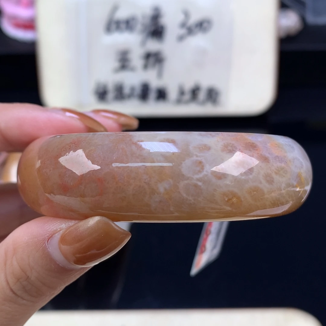 硅化珊瑚（珊瑚玉）未镶嵌颈饰精美手镯五折59.7口（3号）