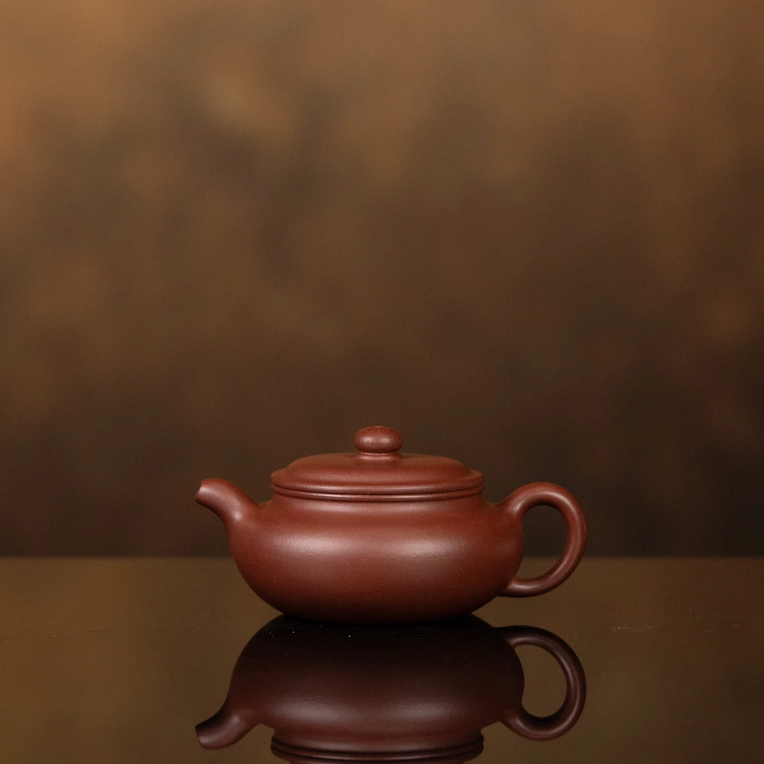 【利贞l扁腹】原矿底槽清140cc手工制宜兴紫砂壶茶具QO
