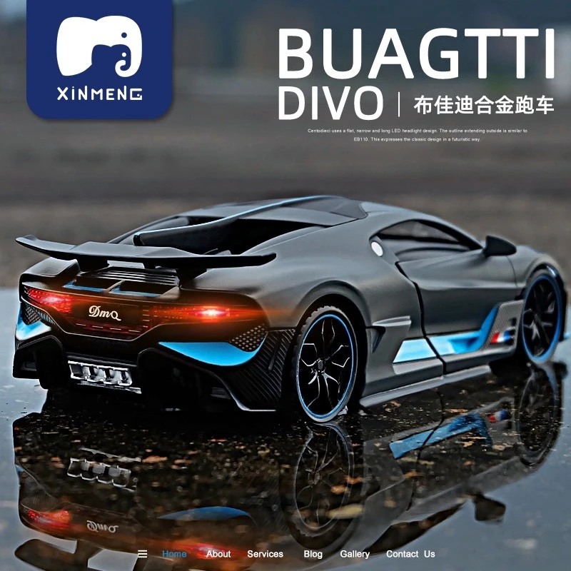 1:32【布加迪Divo】仿真合金汽车模型收藏/摆件/送礼