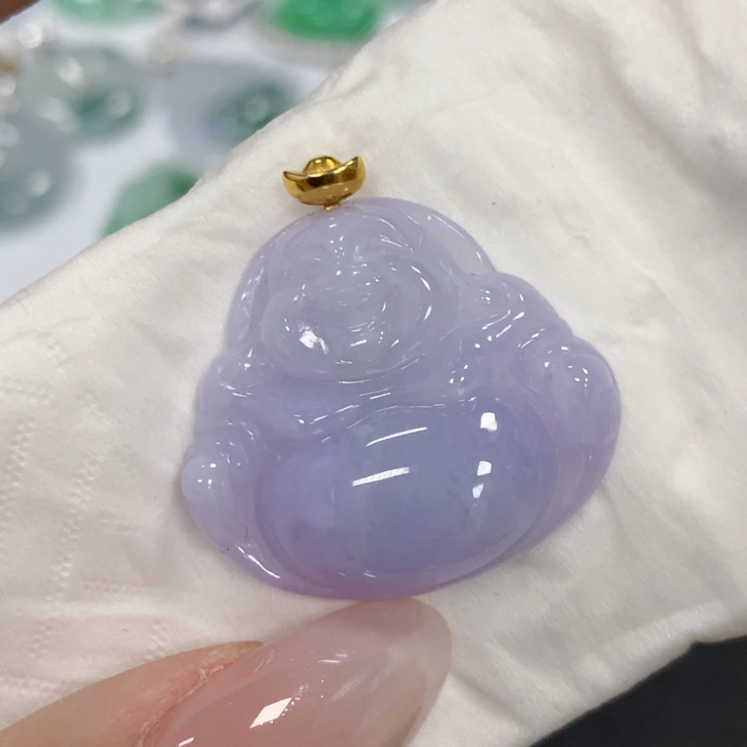 颈饰18K金镶嵌翡翠