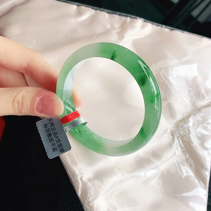 翡翠未镶嵌手镯缅甸天然a货翡翠手镯155号