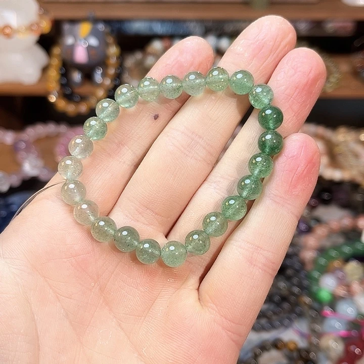 水晶手链未镶嵌绿草莓手链