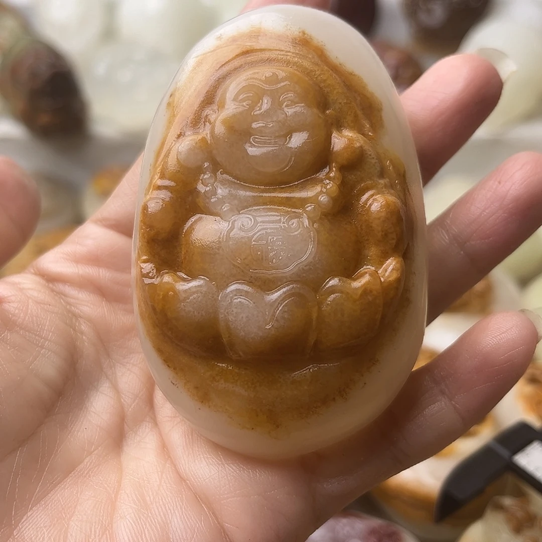 石材方解石手把摆件不退换佛微瑕