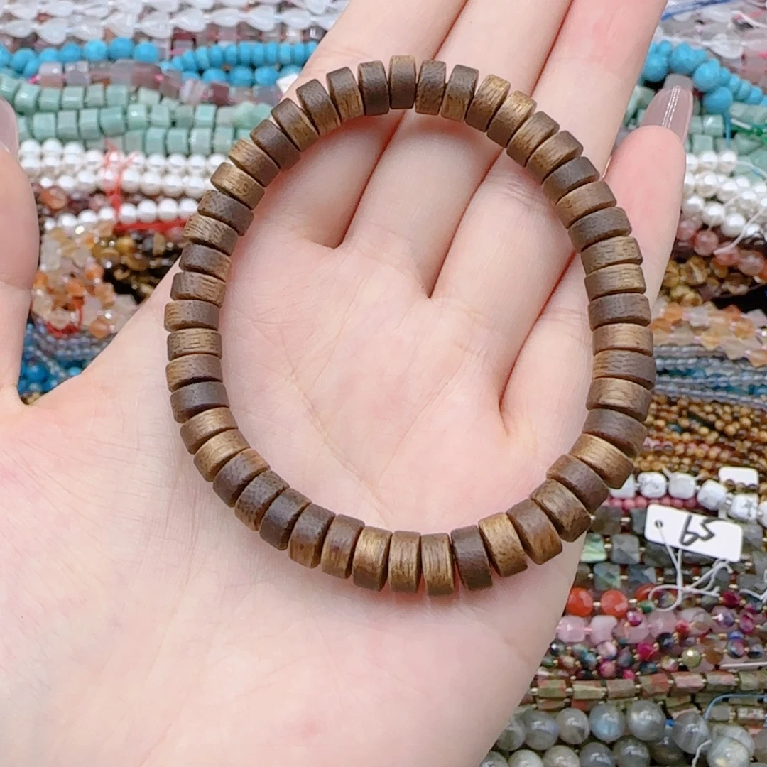 玛瑙/玉髓未镶嵌珠宝半成品沉香药片一串卡7