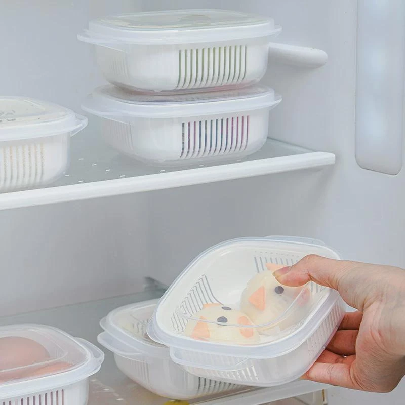 米饭保鲜盒批发成人减脂餐定量杂粮微波炉可用多层方形食品密封盒