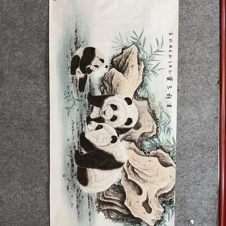 国画手绘国画吉祥三宝