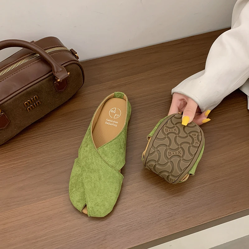 厚底鱼嘴拖鞋女夏季外穿2025新款勃肯鞋一脚蹬懒人孕妇薄底包头拖