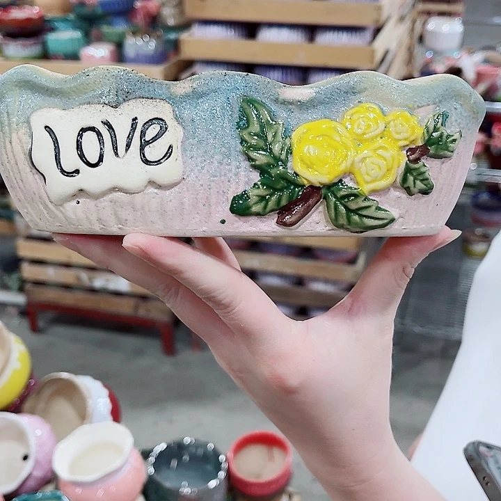 有孔，凑10元包邮陶瓷花盆发货！