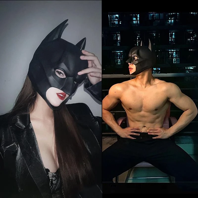 蝙蝠侠面具头套扮batman男帅气全脸直播道具万圣节coslay