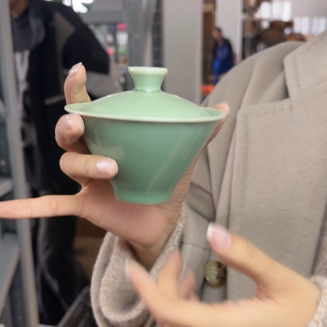 龙泉云间青瓷小米茶器