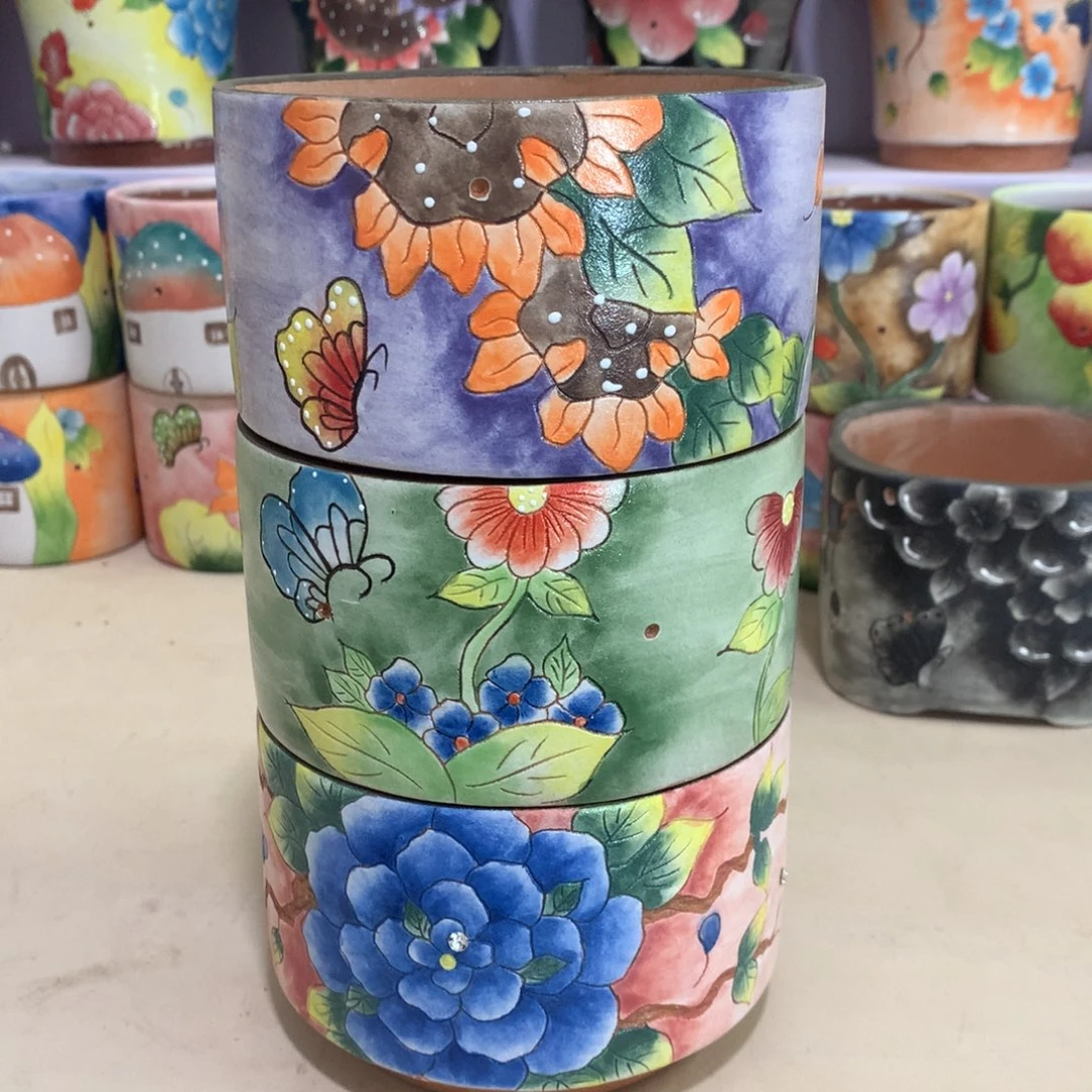 福利花盆，手绘花盆