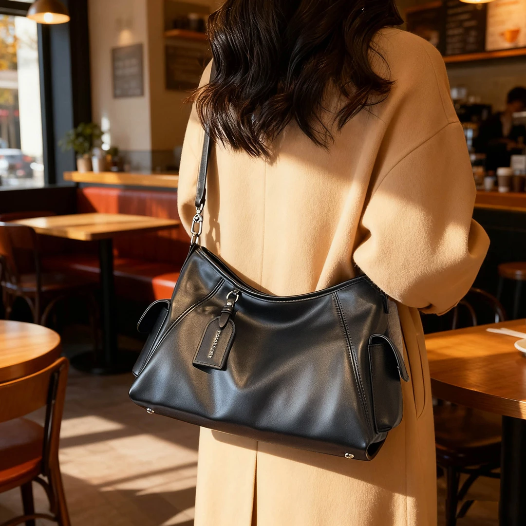 艾米兔 X COOLE女包2026新款通勤百搭小众设计纯色简约单肩斜挎包