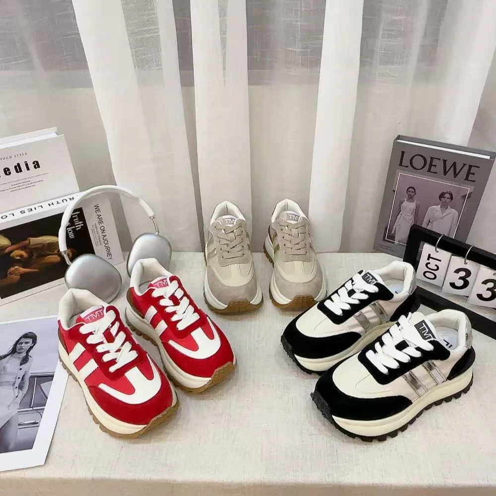 F19002新款系带圆头防滑舒适百搭阿甘鞋仓