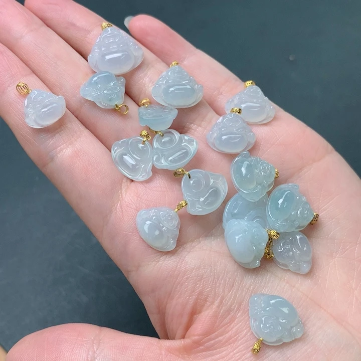 颈饰18K金镶嵌翡翠翡翠