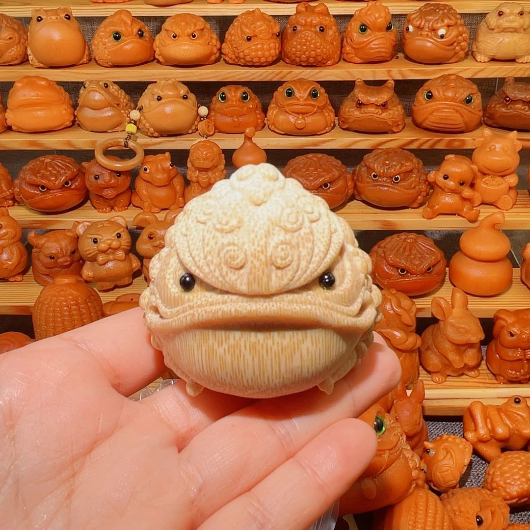 竹冬**?实心竹手把件雕刻