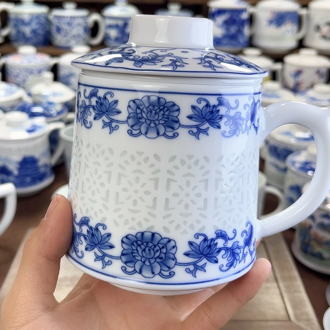 景德镇陶瓷马克杯茶漏