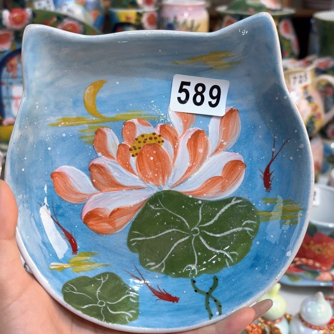 景德镇手绘高温釉下彩陶瓷茶具