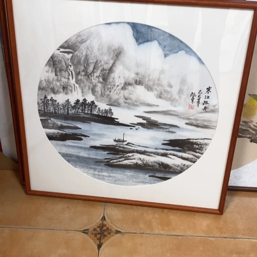 【闪购商品】国画手绘国画带框60.60