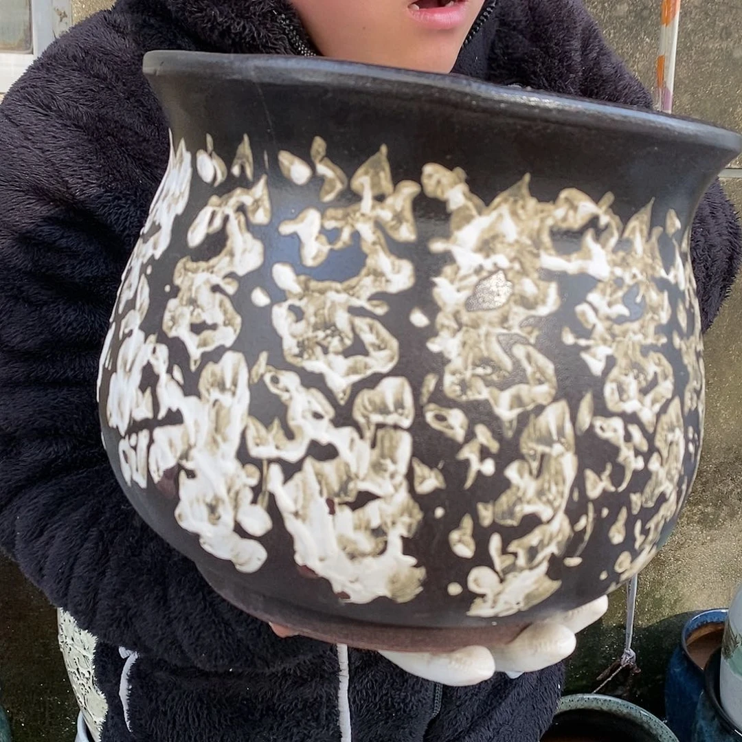 紫砂花盆正品口25高22