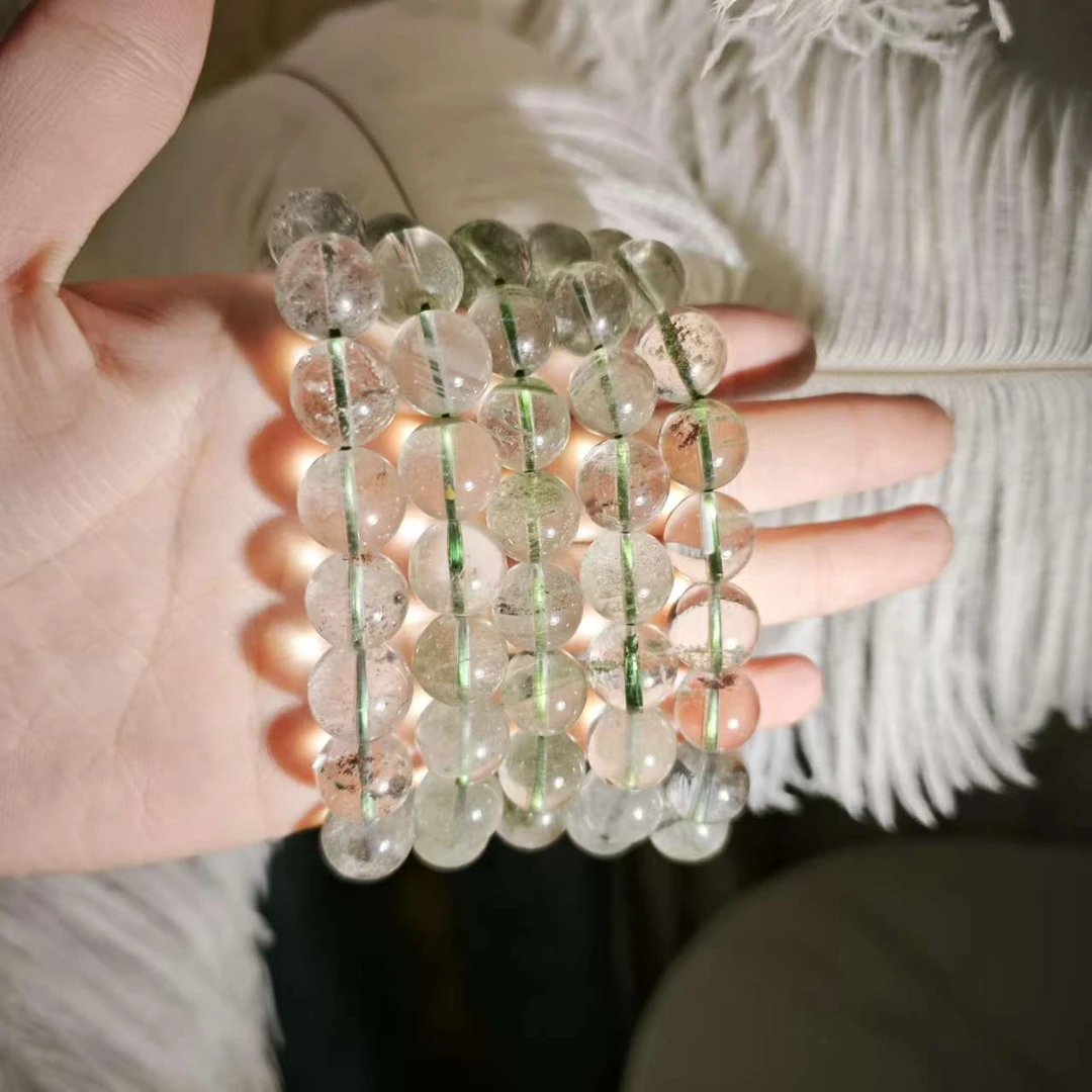 0186轻奢珠宝天然水晶幽灵单圈手链百搭通勤简约日常串 多样性发1