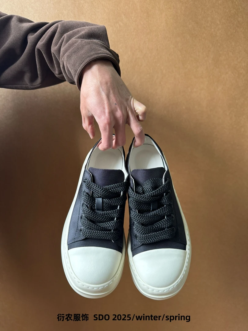 2025春季新款韩版百搭时尚增高厚底休闲板鞋低帮系带帆布男款板鞋