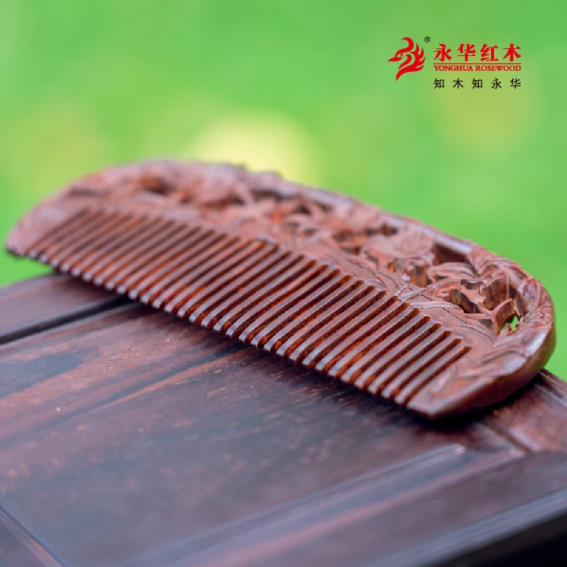 永华制器小叶紫檀百年好合梳子【抖音小店专属价】