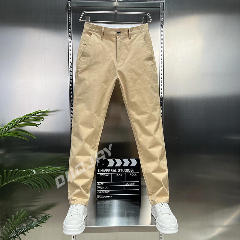 【轻奢】早秋轻商务直筒休闲裤男新款修身弹力凉感舒适简约百搭长裤