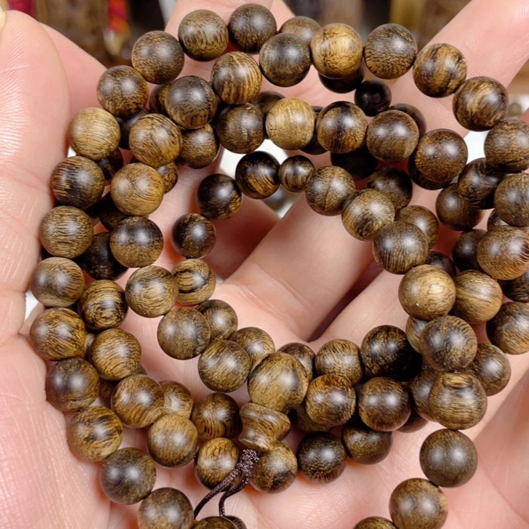 沉香手串越南芽庄白棋老料满瘤疤0.8×108