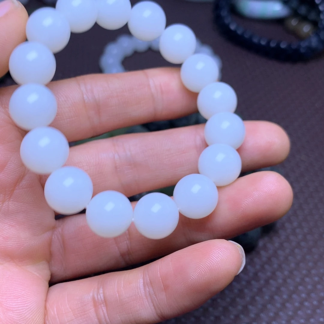 和田玉未镶嵌手串13