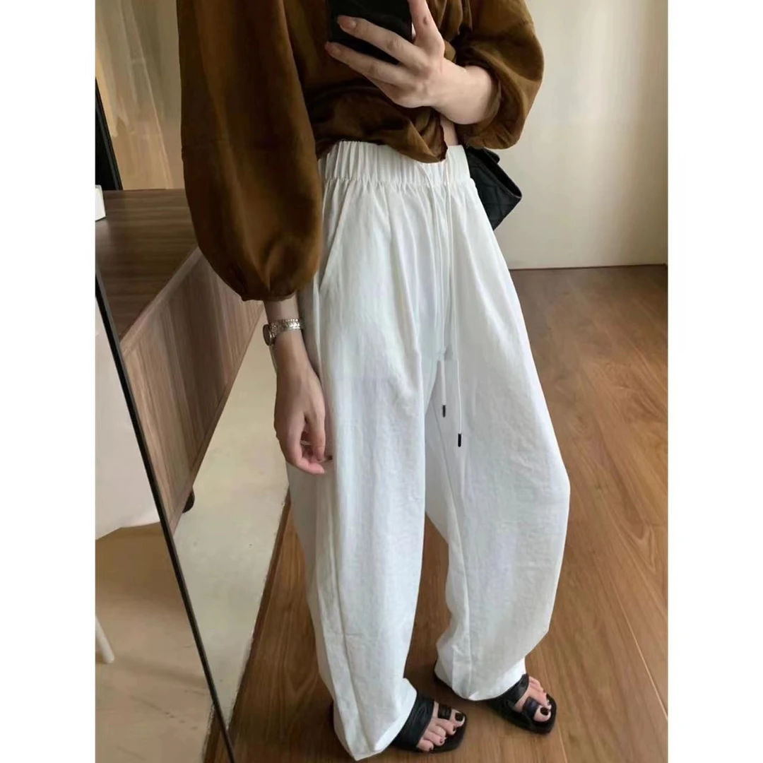 徐秋阳 弯刀裤   显瘦休闲百搭舒适纯色简约休闲裤9361