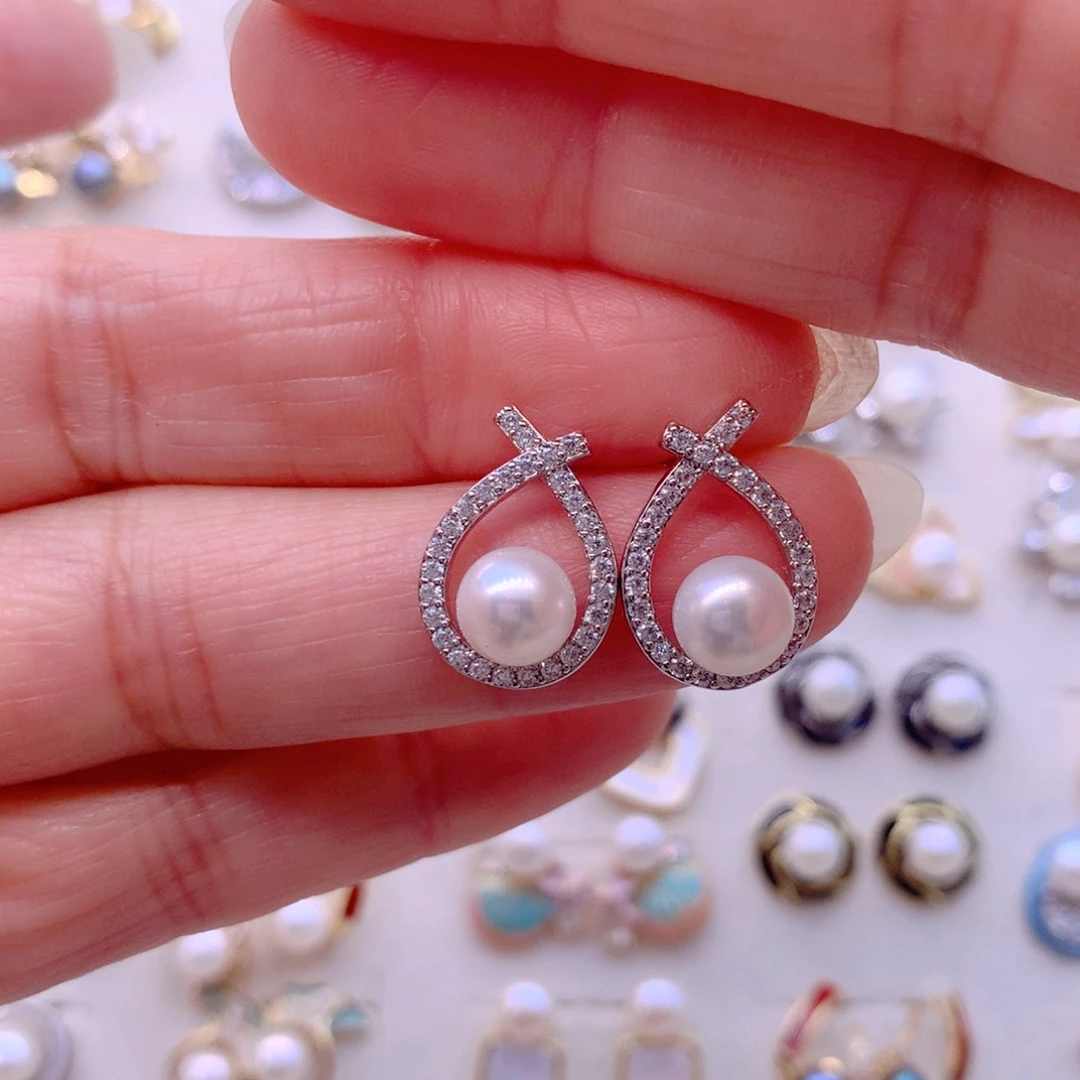 耳饰淡水珍珠合金