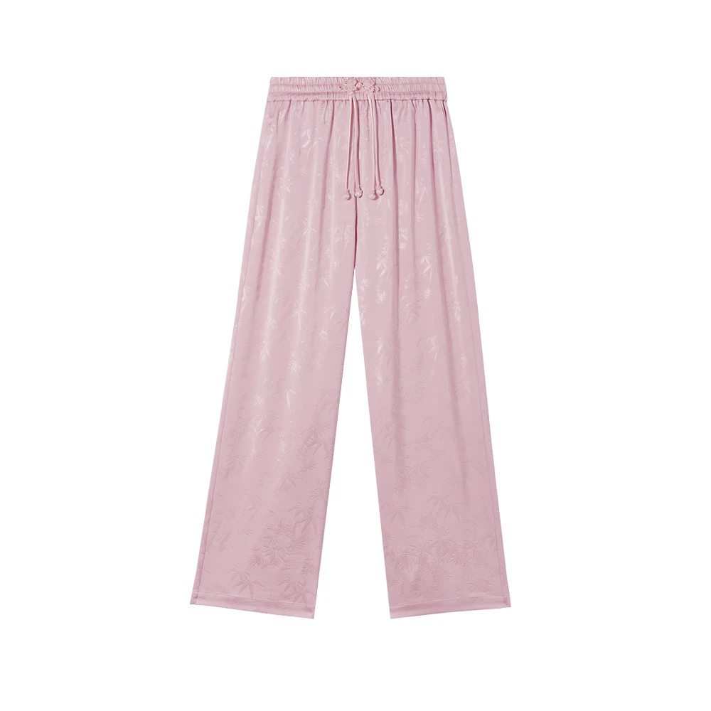 【小依专属】10098：国风重工压花百搭直筒裤