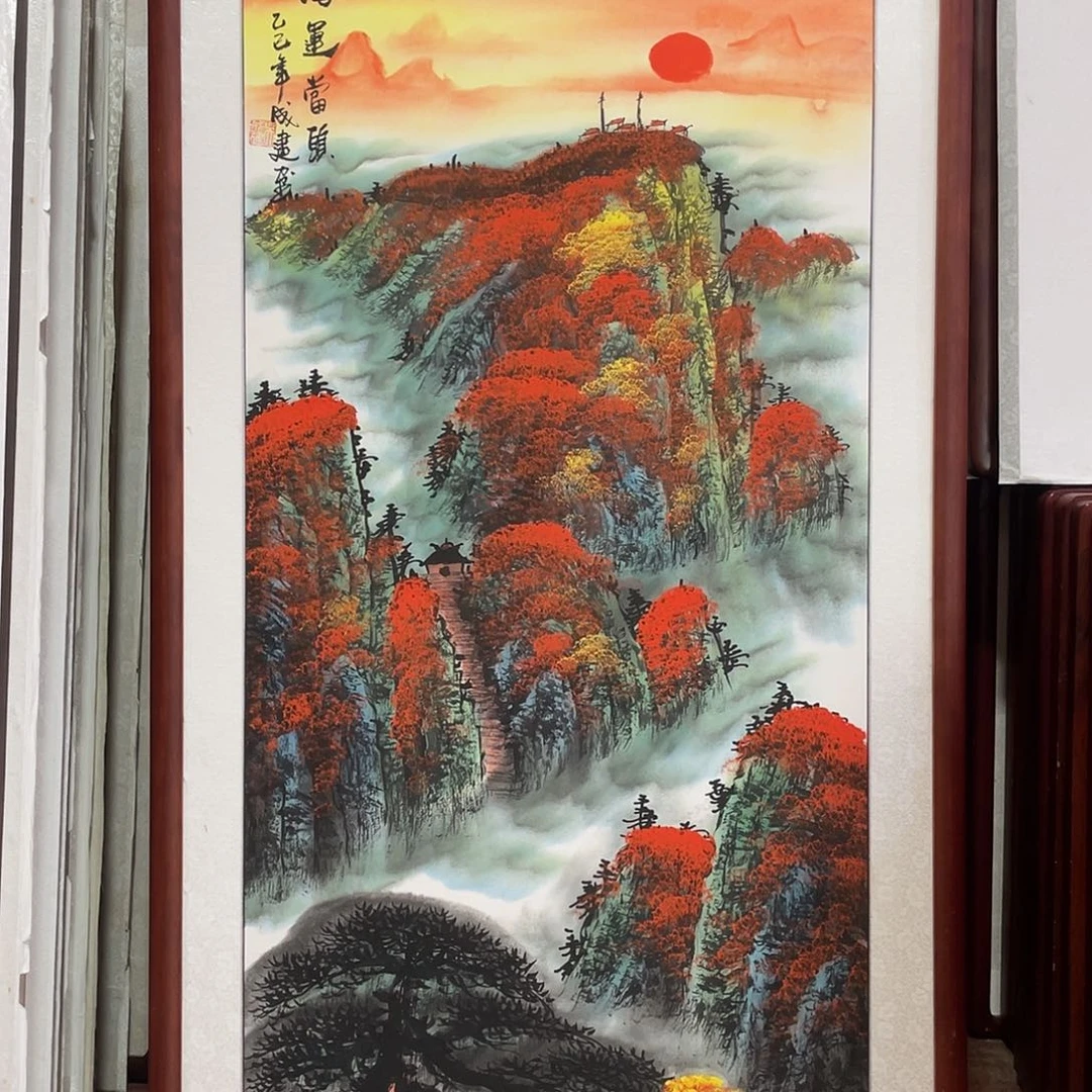 国画带框尺寸63*123厘米
