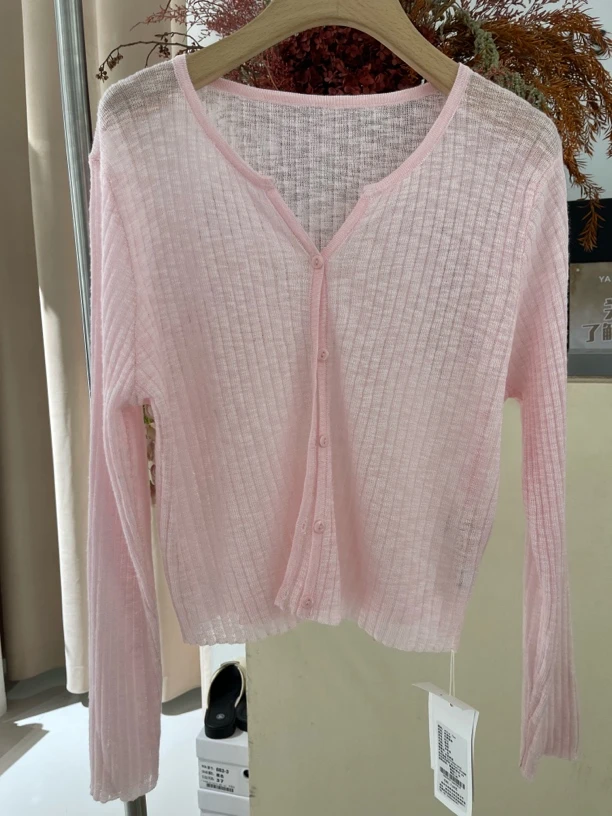 防晒开衫毛针织衫韩系针织开衫夏季打底针织衫